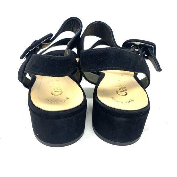 Gabor 81.742.17 black suede ankle strap sandals - Picture 6 of 11